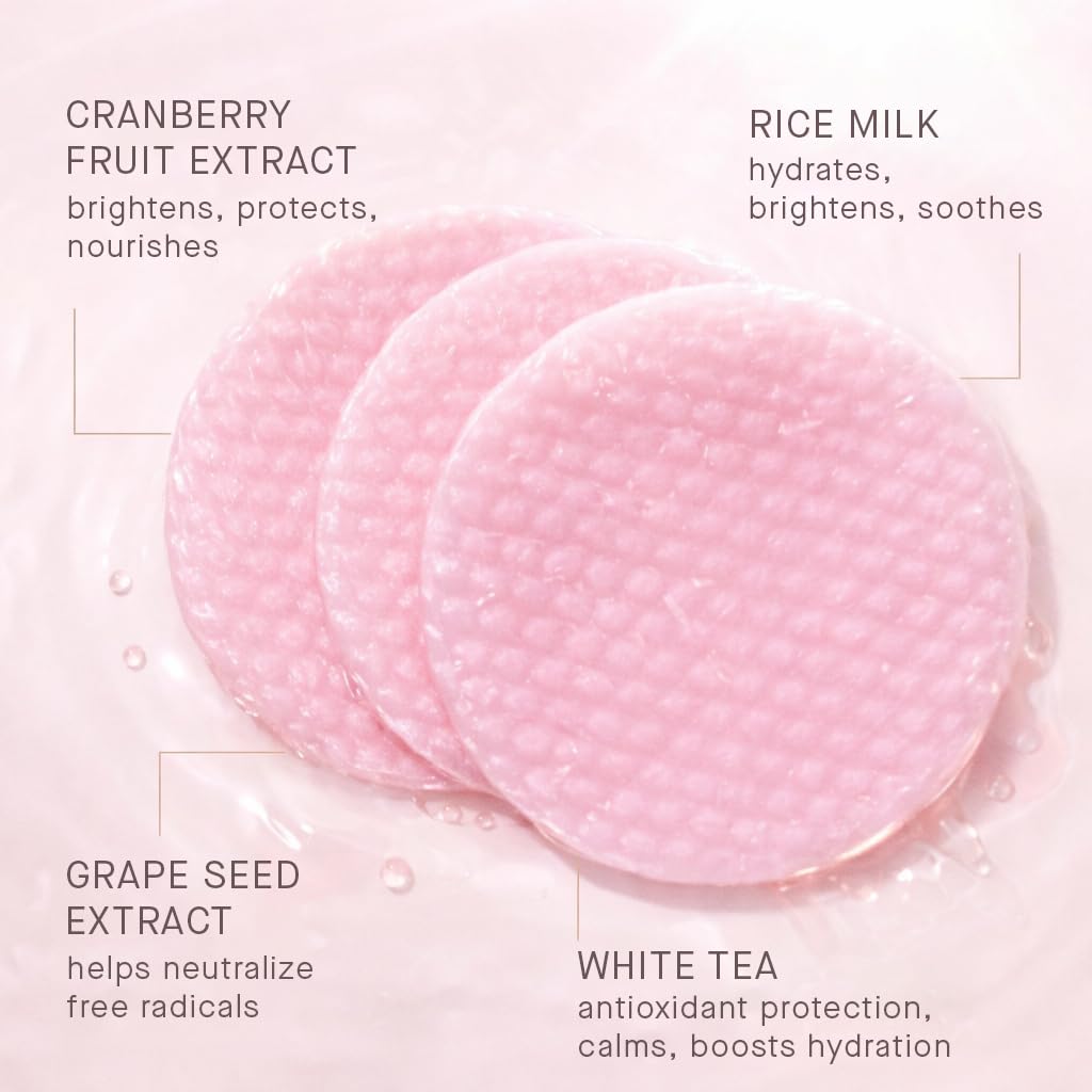 ARCONA single toner pad close-up showing soaked texture for gentle exfoliation benefit