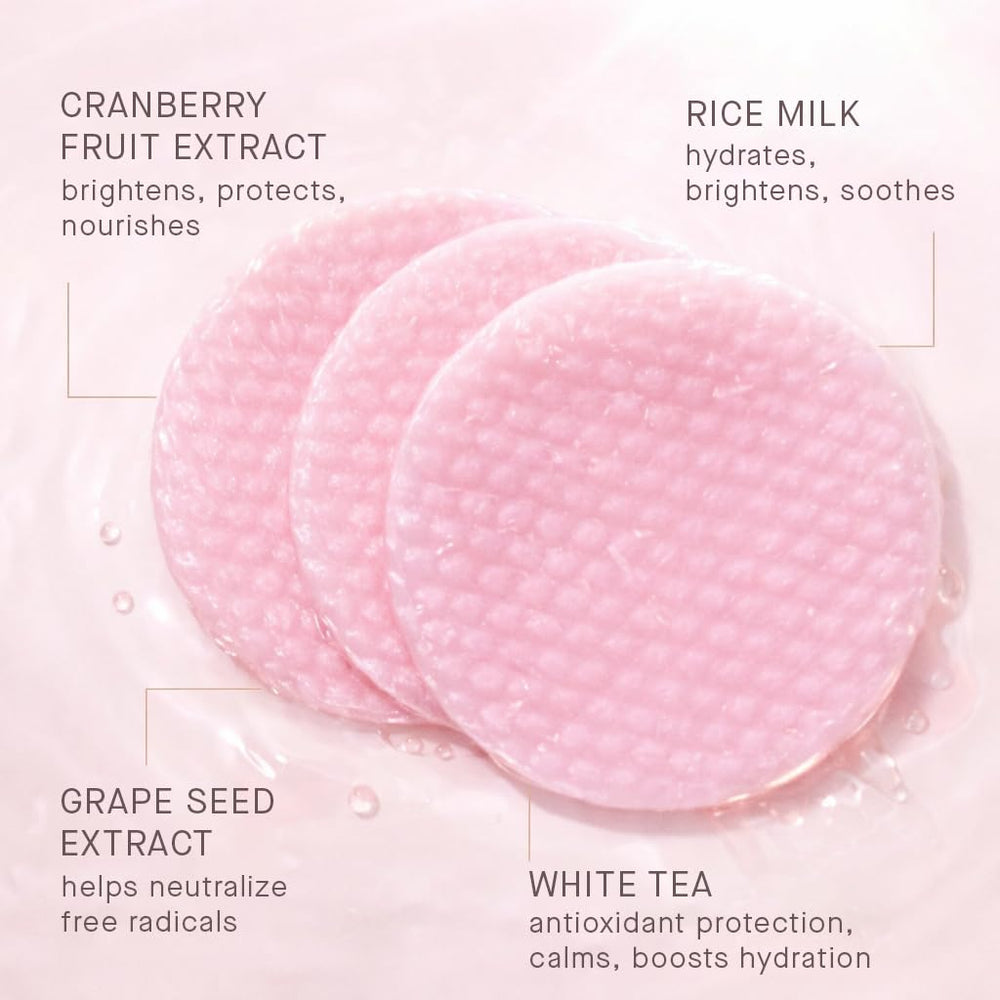 ARCONA single toner pad close-up showing soaked texture for gentle exfoliation benefit