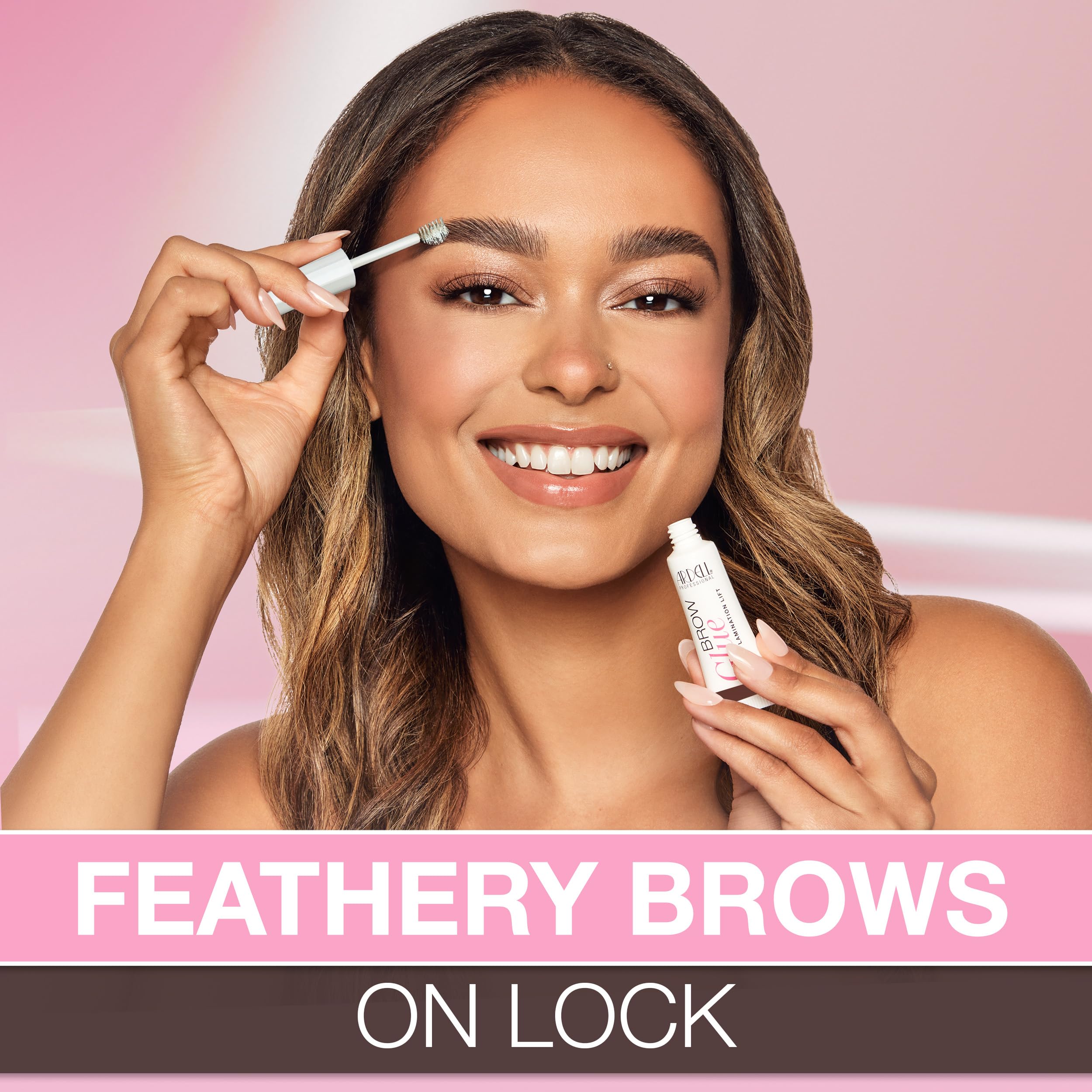 Ardell brush applying gel giving precise shaping benefit