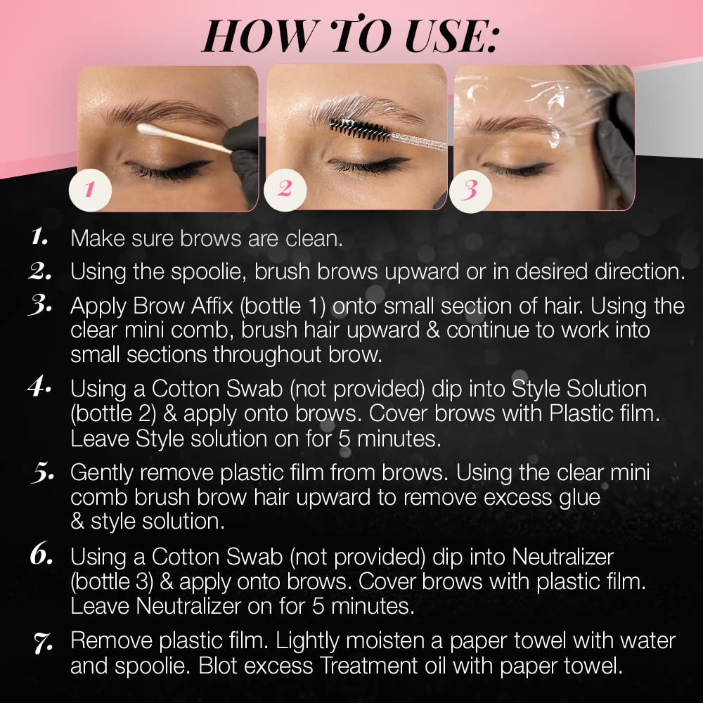 Close view of brow hair texture after Ardell treatment for fuller look