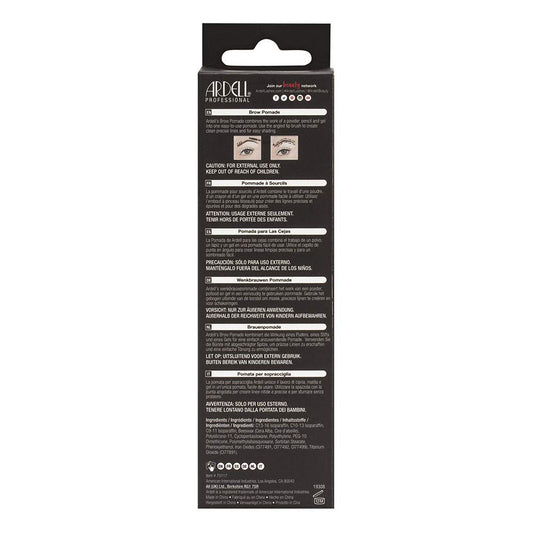 Ardell brow pomade dual-ended brush closeup angled tip and spoolie for precise shaping