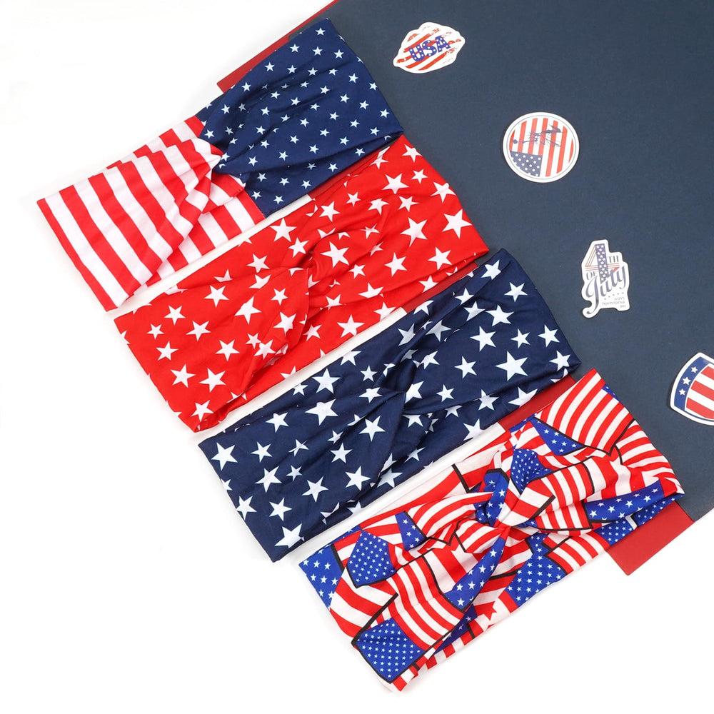 Ardorchid headband in a summer picnic lifestyle shot showing casual patriotic flair
