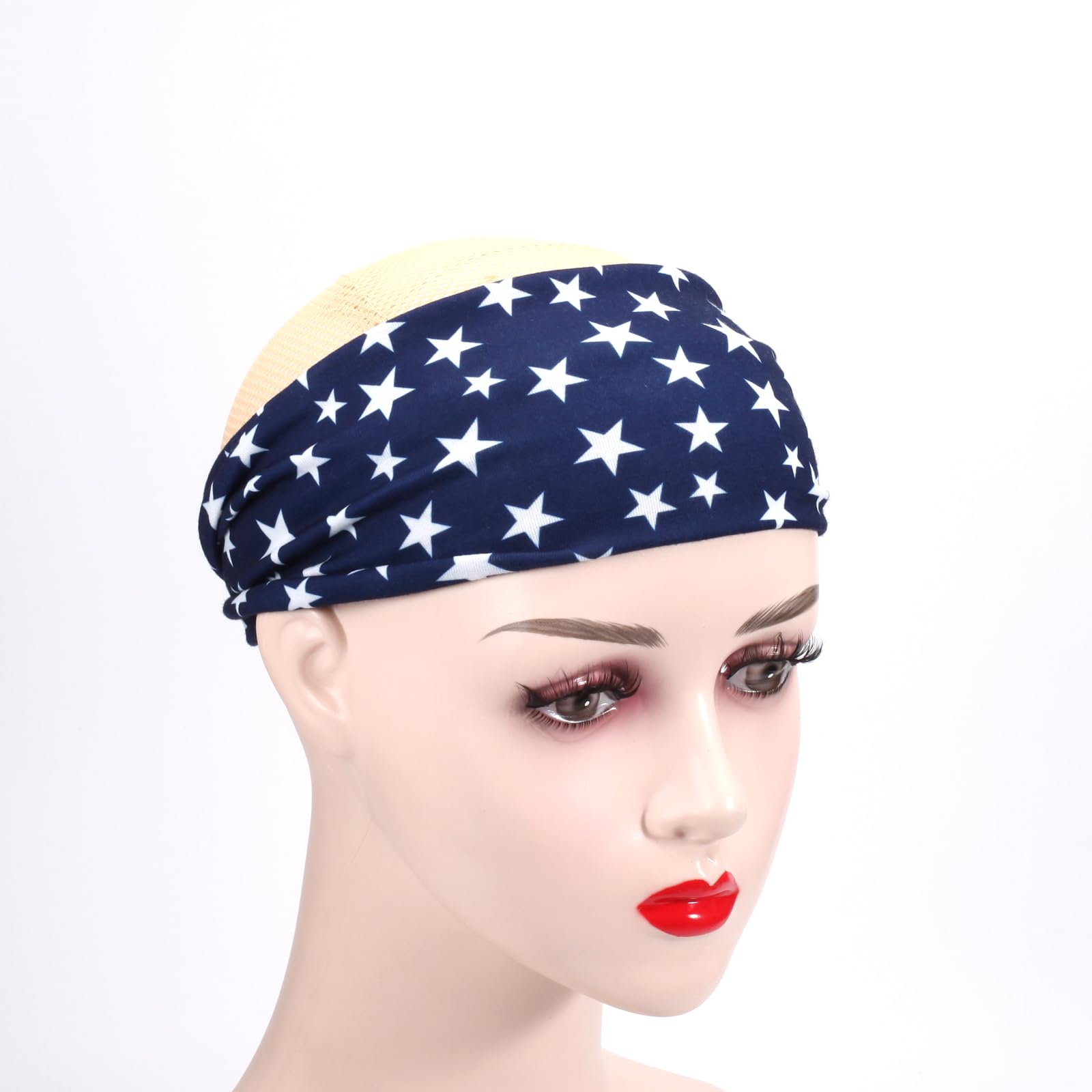 Ardorchid headband worn during yoga showing sweat-resistant, stay-put performance