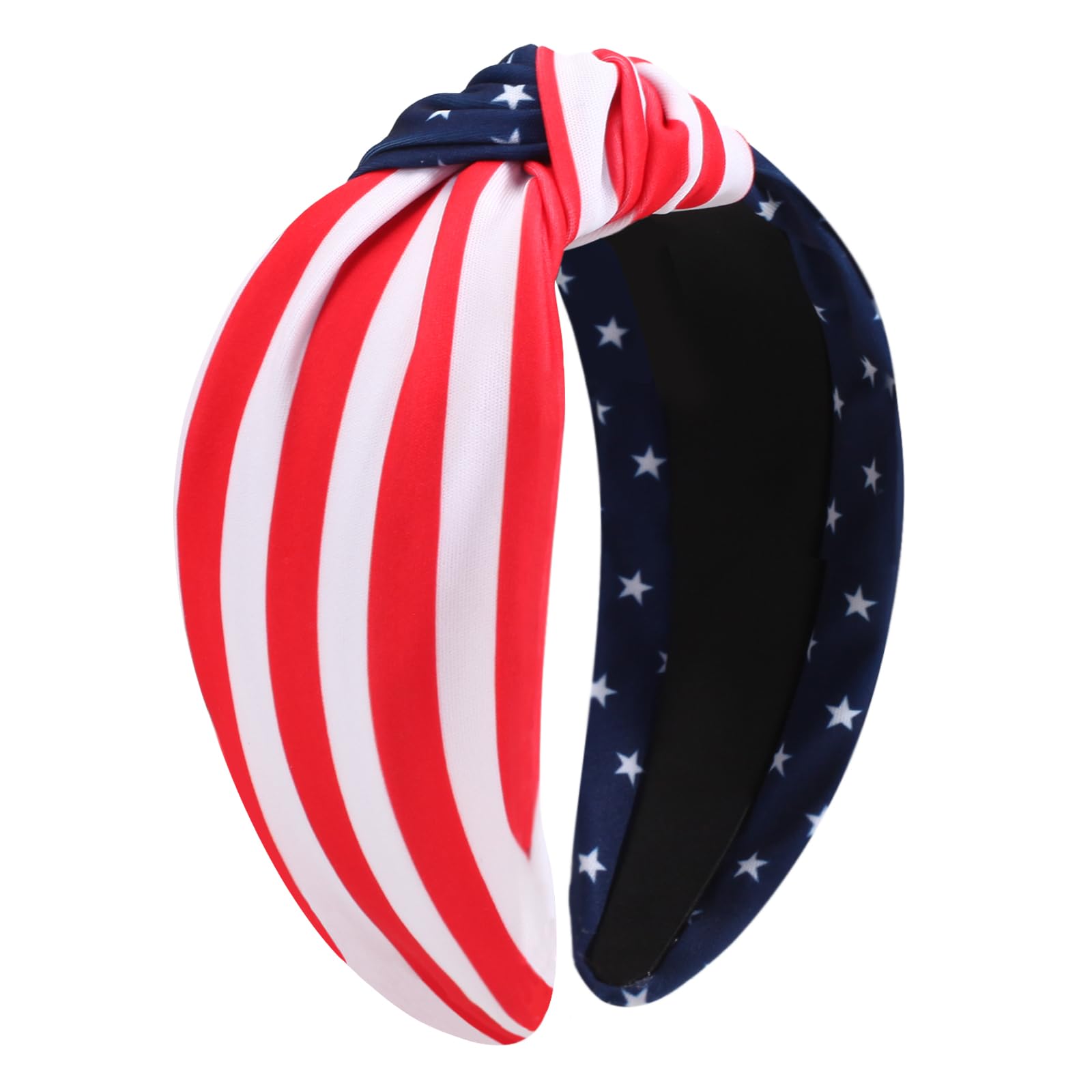 Ardorchid front view patriotic headband shows clear flag pattern and comfortable fit