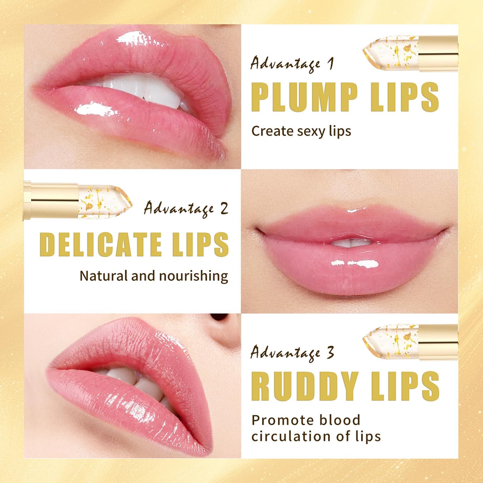 Areliaa Skin lipstick applied on lips showing adaptive color payoff for personalized shade