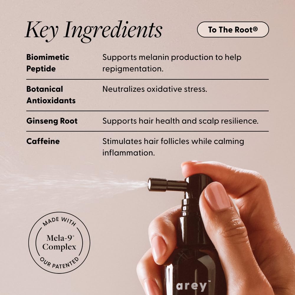 Arey application demonstration on scalp illustrating targeted use