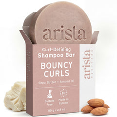 Arista ayurveda shampoo bar front packaging showing eco-friendly design and product name benefits
