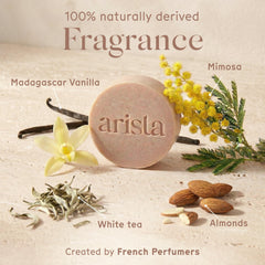 Arista ayurveda sweet almond oil bottle image conveying nourishing and softening benefit