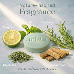 Arista shampoo bar with rosemary and biotin ingredients for volume