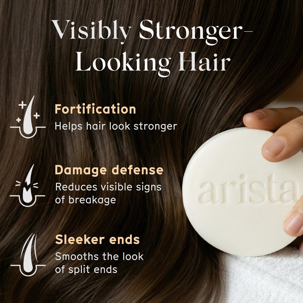 Arista shampoo bar creating dense lather for efficient cleansing and soft hair