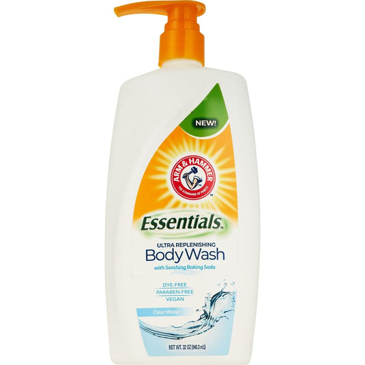 Arm & Hammer clear water front bottle showing fresh scent and gentle cleanse