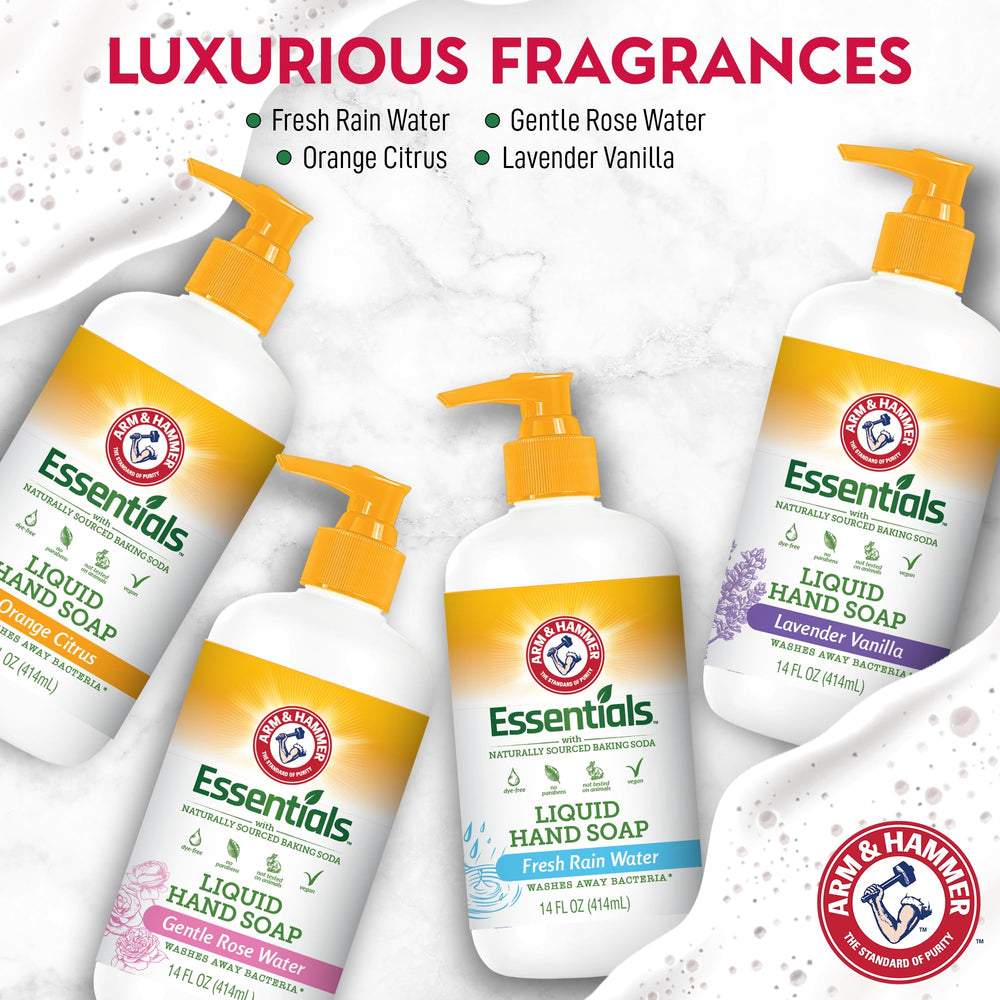Arm & Hammer being used at a kitchen sink offering fresh-scent benefit
