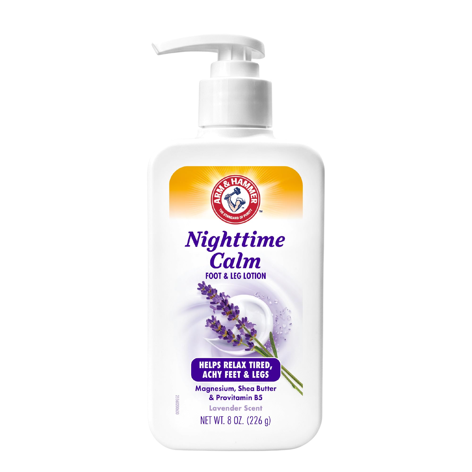 Arm & Hammer bottle front view showing lavender scent and calming benefits