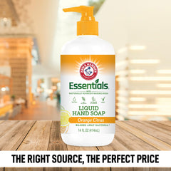 Arm & Hammer pump dispenser close-up demonstrating easy one-hand use benefit