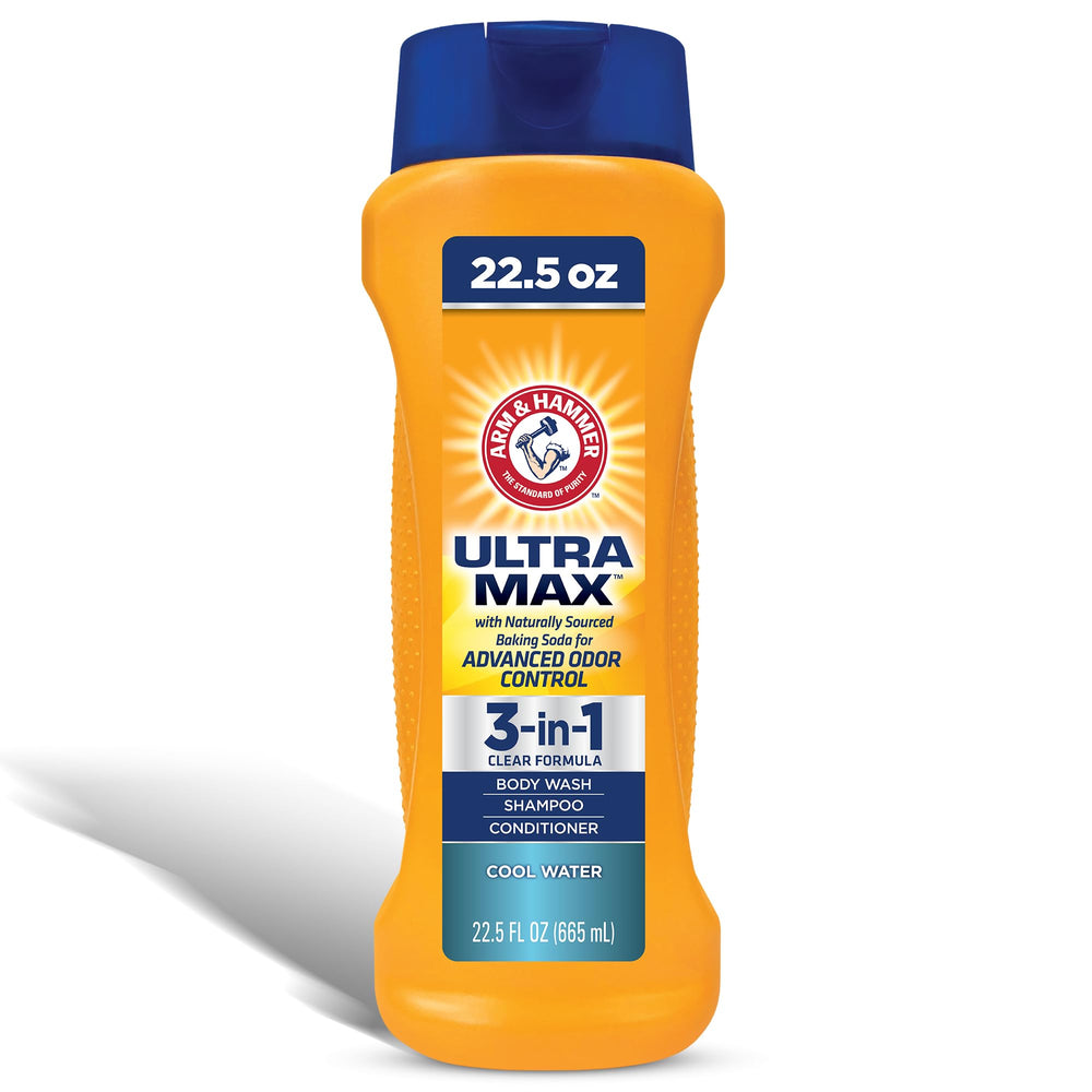 Arm & Hammer bottle front packaging showing label and Cool Water scent