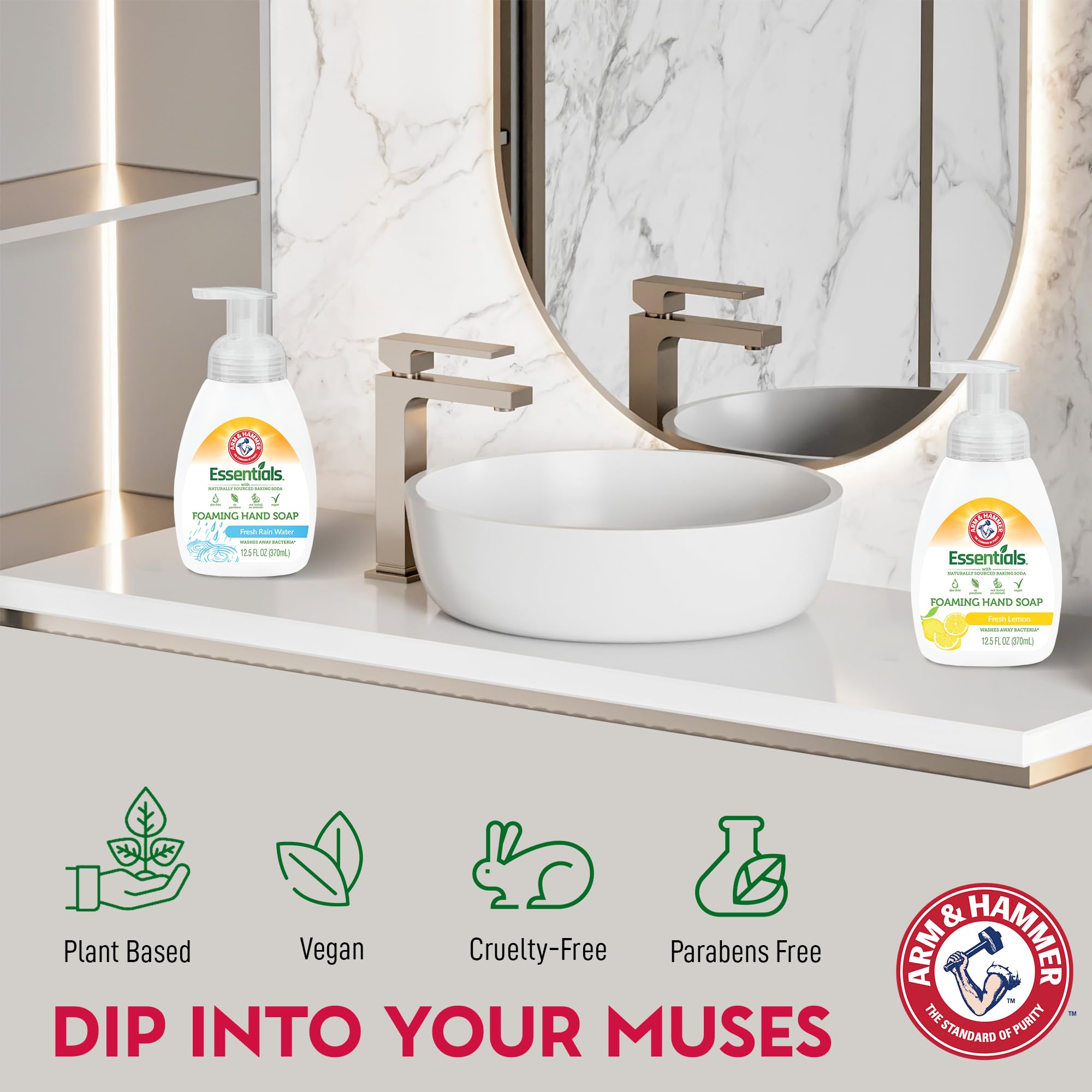 Arm & Hammer back label highlighting ingredients and aloe benefit