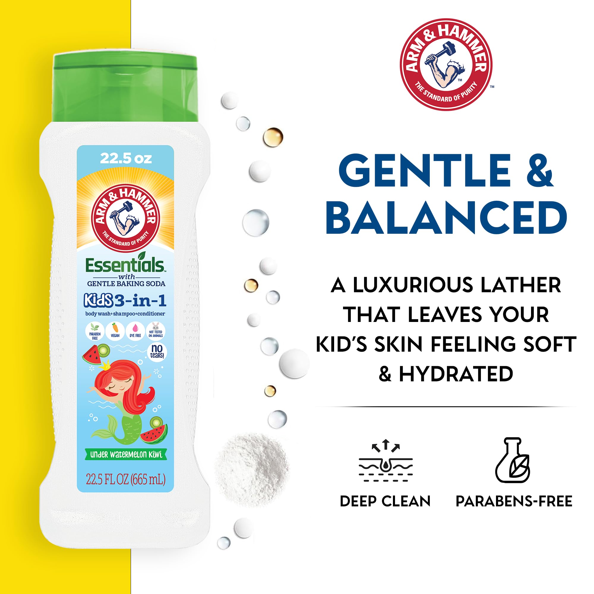 Arm & Hammer creamy lather texture demonstrating gentle cleansing