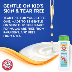 Child enjoying bath with Arm & Hammer essentials creating happy routine