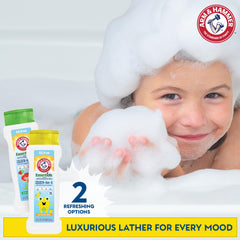Arm & Hammer 22.5 oz bottle beside toy showing size and convenience