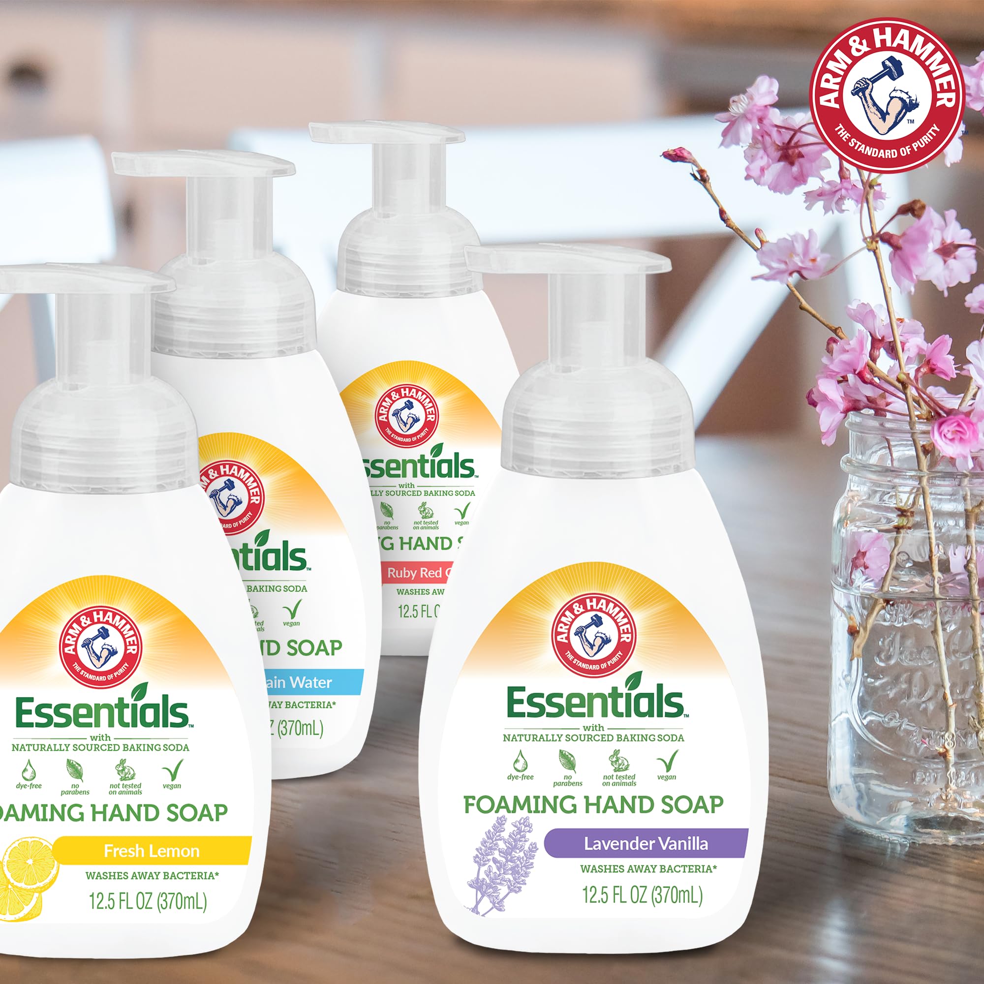 Arm & Hammer refill pack with bottle showing eco-friendly refill savings benefit
