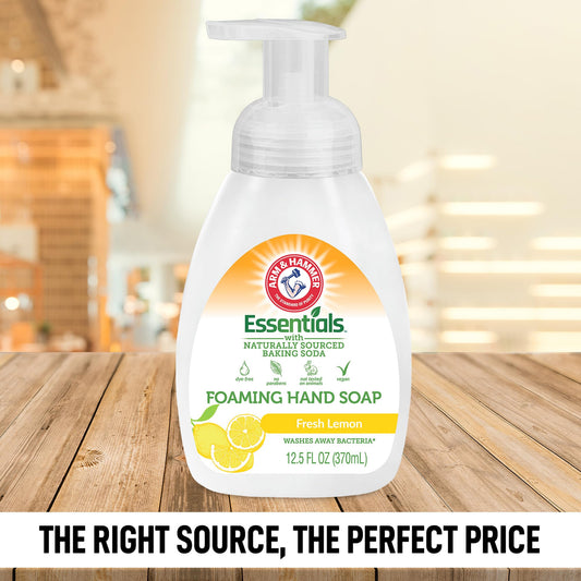 Arm & Hammer pump close-up demonstrating easy one-handed dispensing benefit