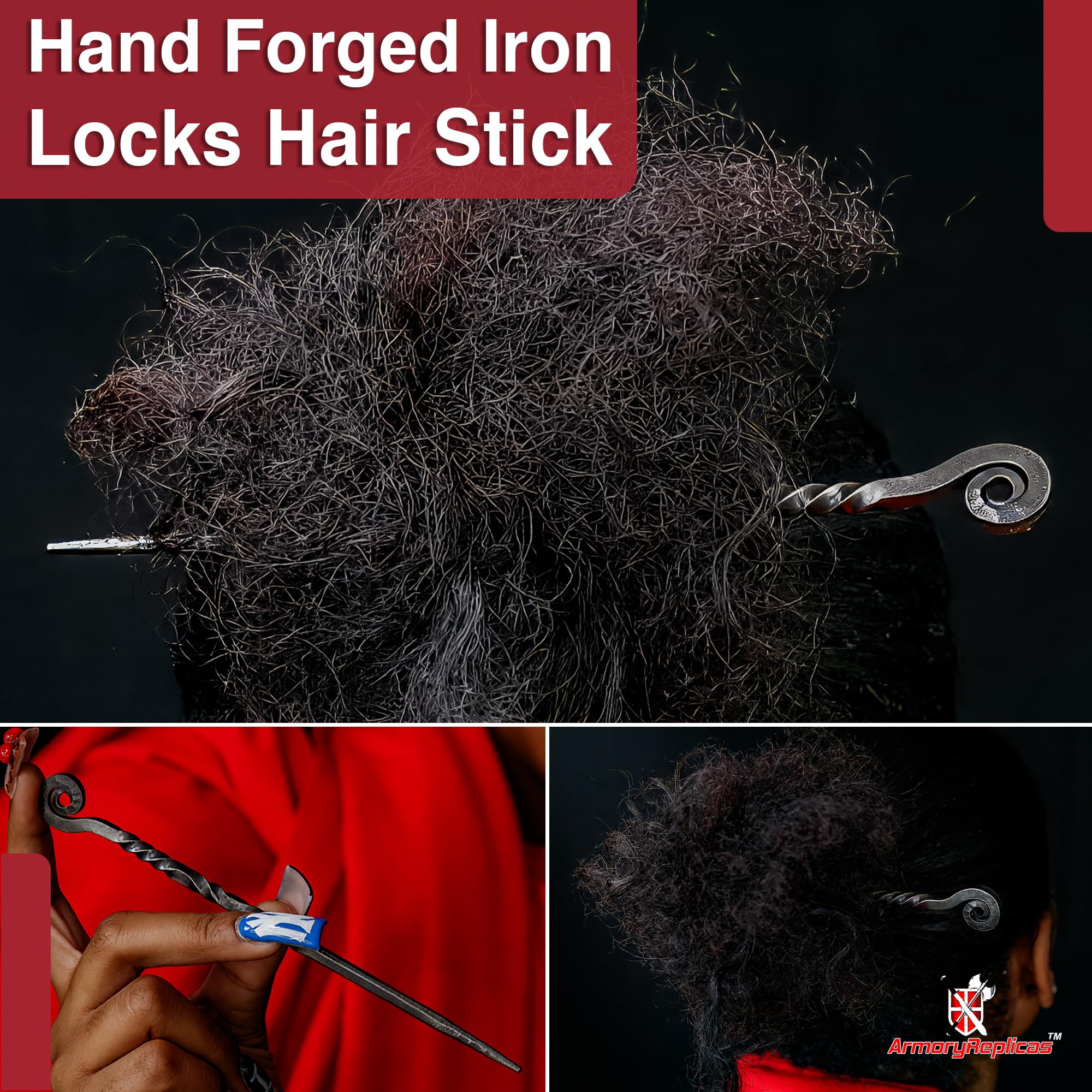 Armory Replicas hair stick held in hand to show 7.5-inch scale and comfortable weight