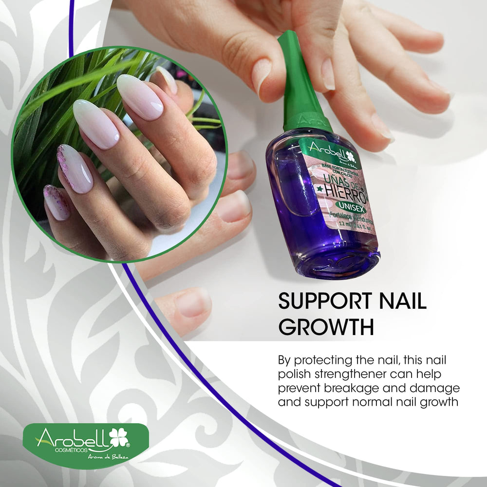 Arobell nails before and after showing improved resilience and look