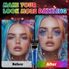AROIC festival lifestyle shot demonstrating long-wear sparkle at concerts