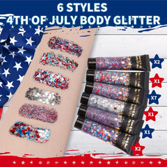 AROIC red white blue swatches on skin demonstrating color payoff and blendability