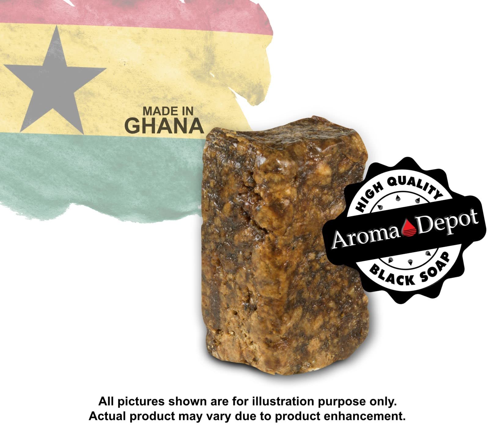 Aroma Depot soap held in hand to show 8oz size and portable convenience