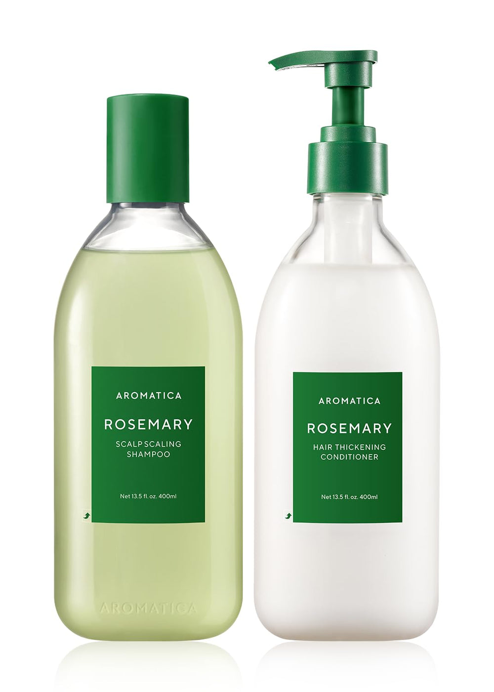 AROMATICA set styled on bathroom shelf, lifestyle scene suggesting daily ritual and calm