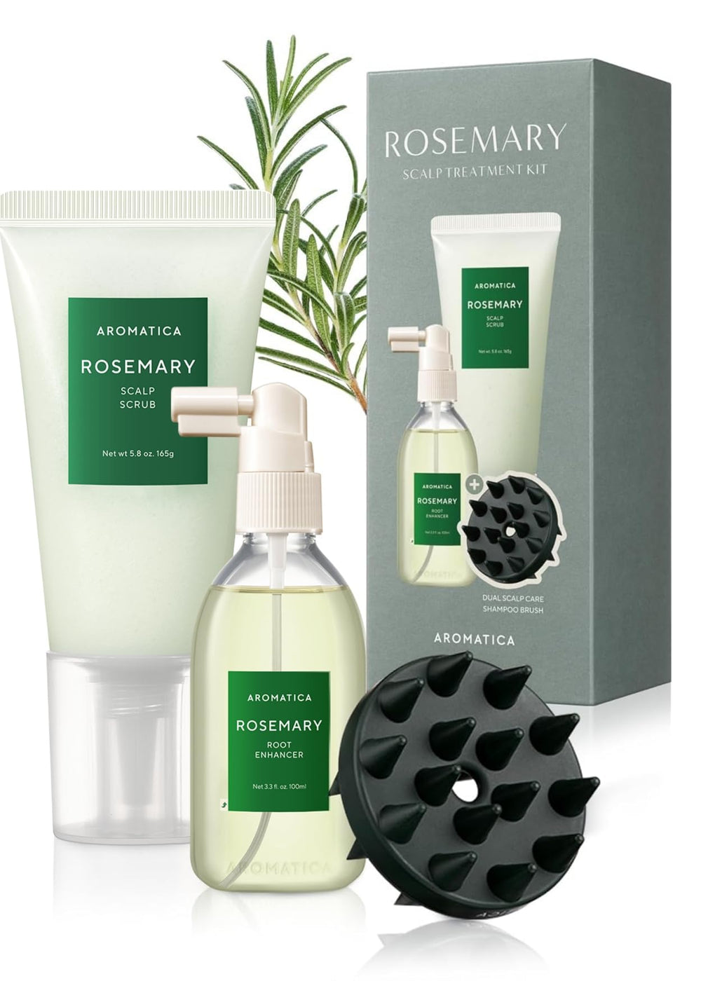 AROMATICA gift set packaging showing contents and clean design benefit