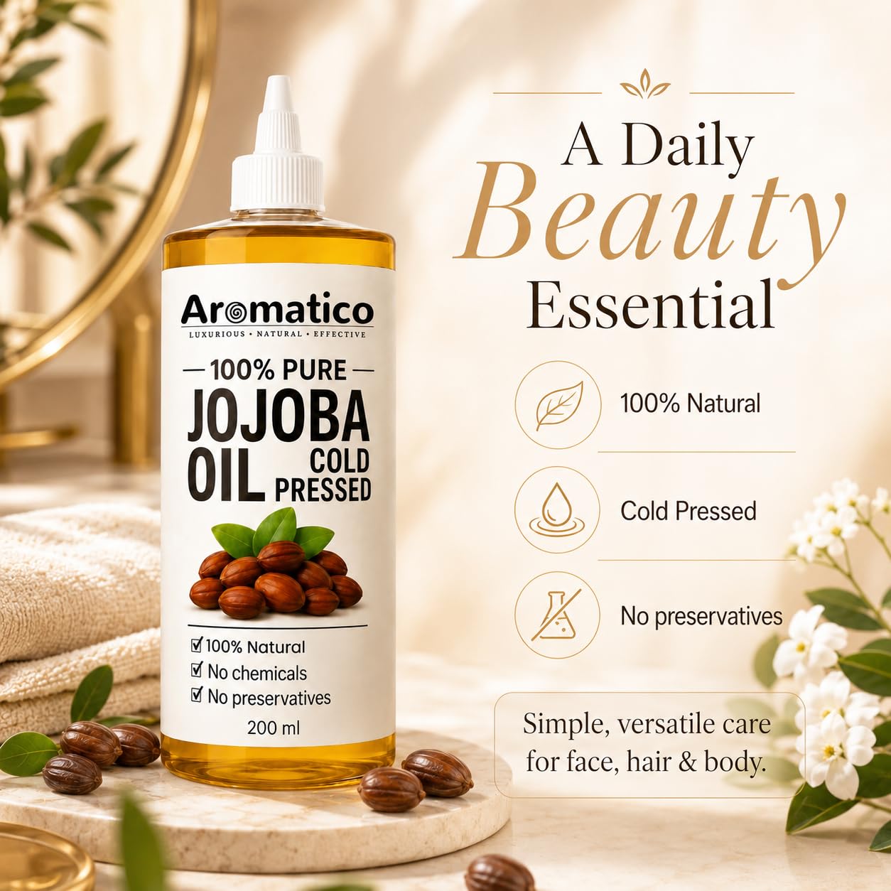 Aromatico being massaged into skin showing glide and moisturization benefit