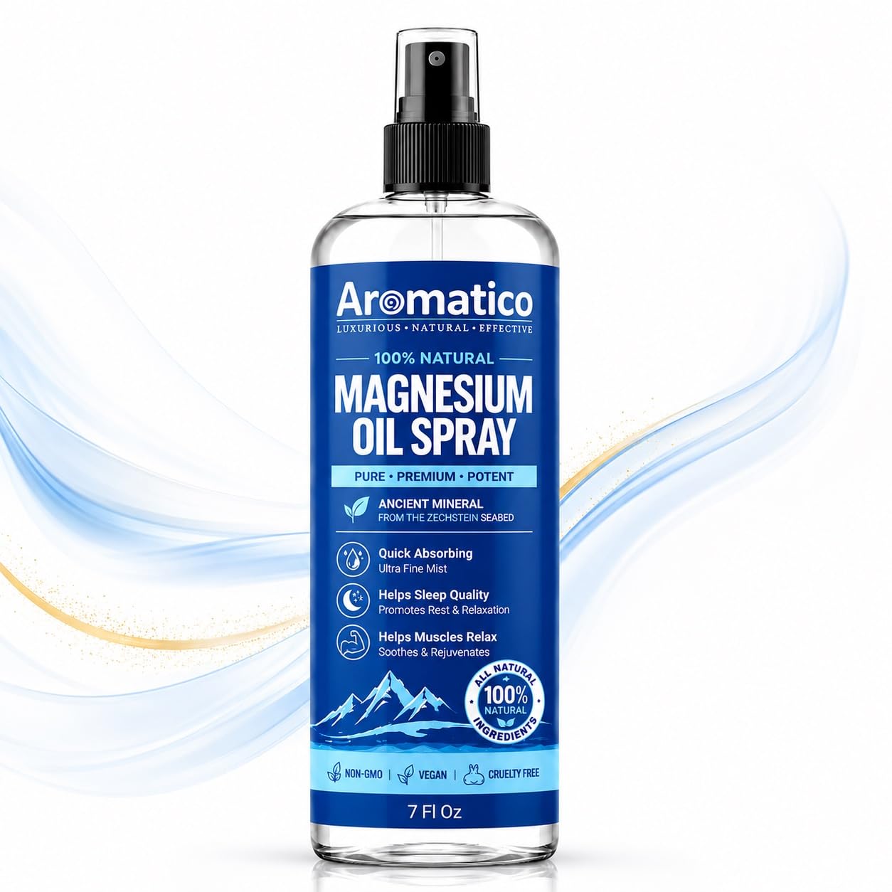 Aromatico size in hand comparing 7 fl oz bottle for portability and storage benefit