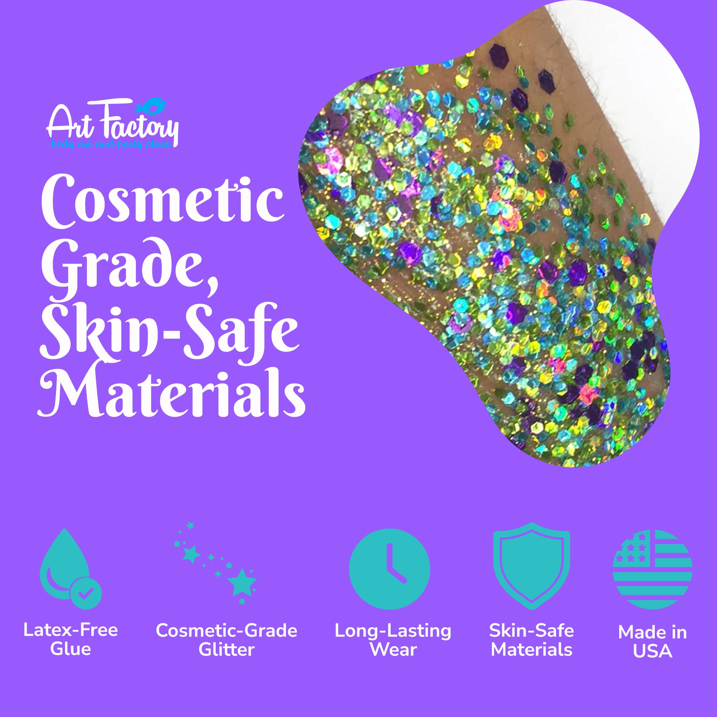 Art Factory hair root glitter highlight adding dimensional shimmer to hairstyles