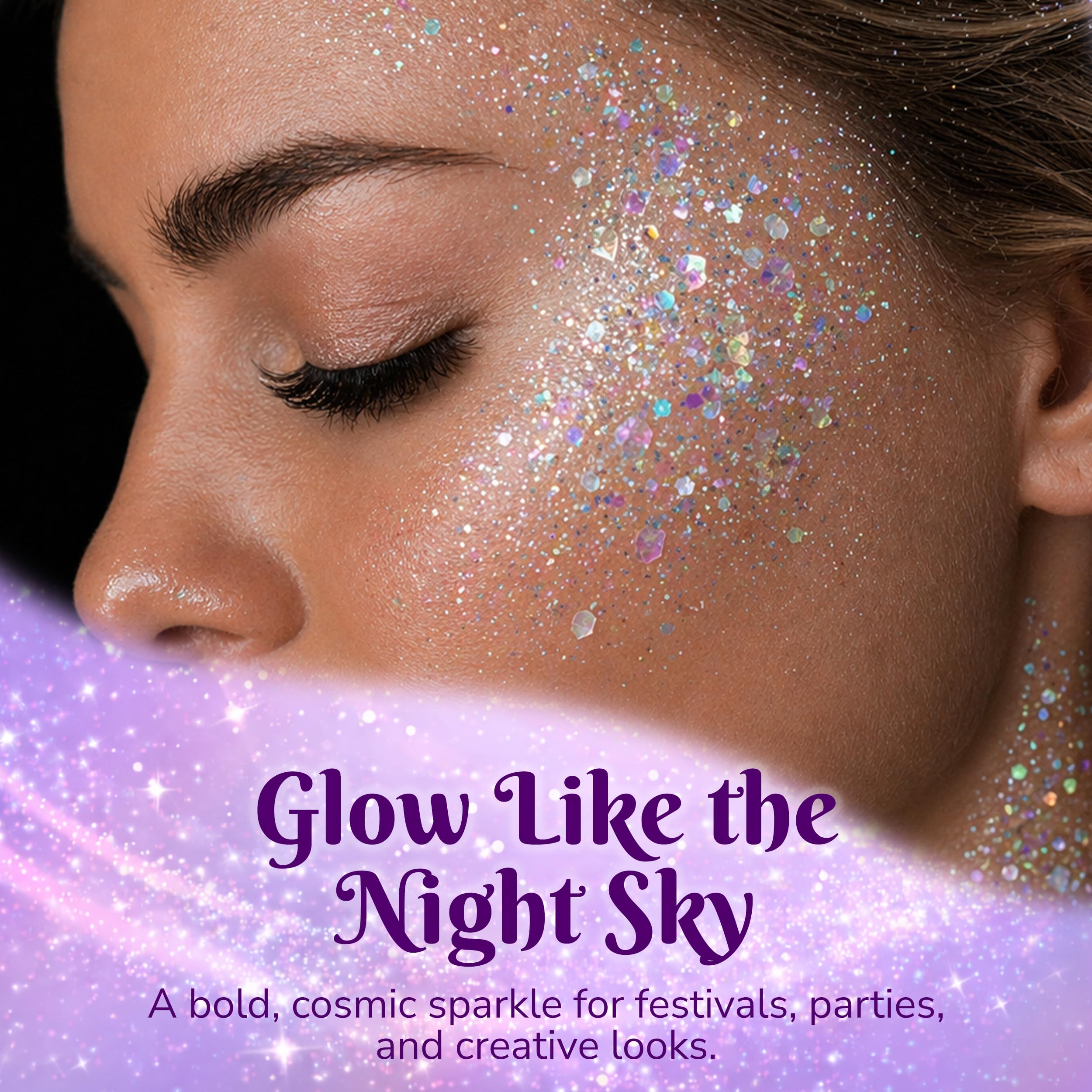Art Factory open jar revealing gel texture and chunky flakes for easy application benefit