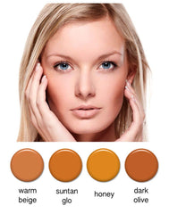 Art of Air applied with foundation brush showing buildable coverage benefit