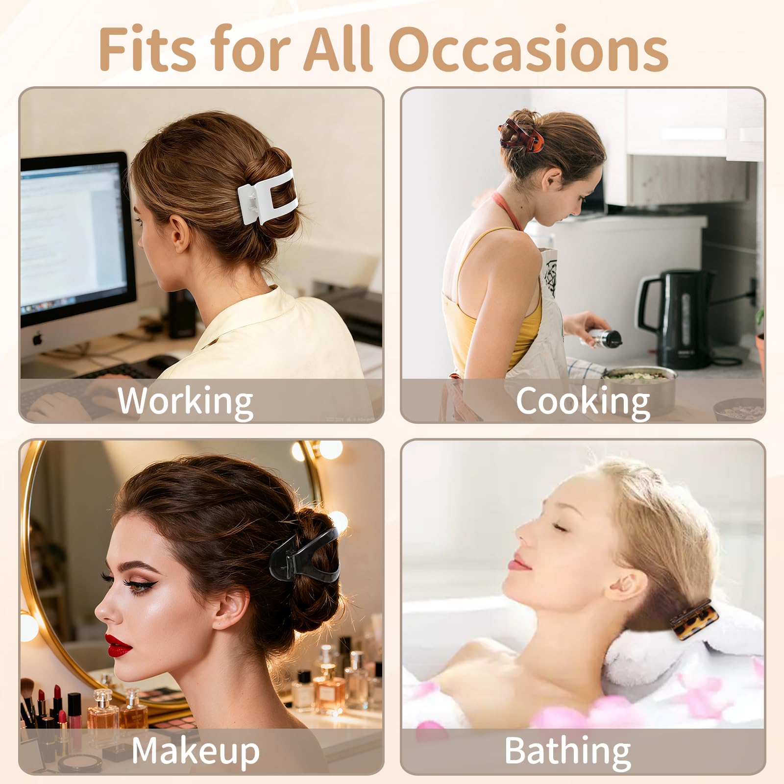 Artchita clips in use half-up hairstyle illustrating secure everyday styling