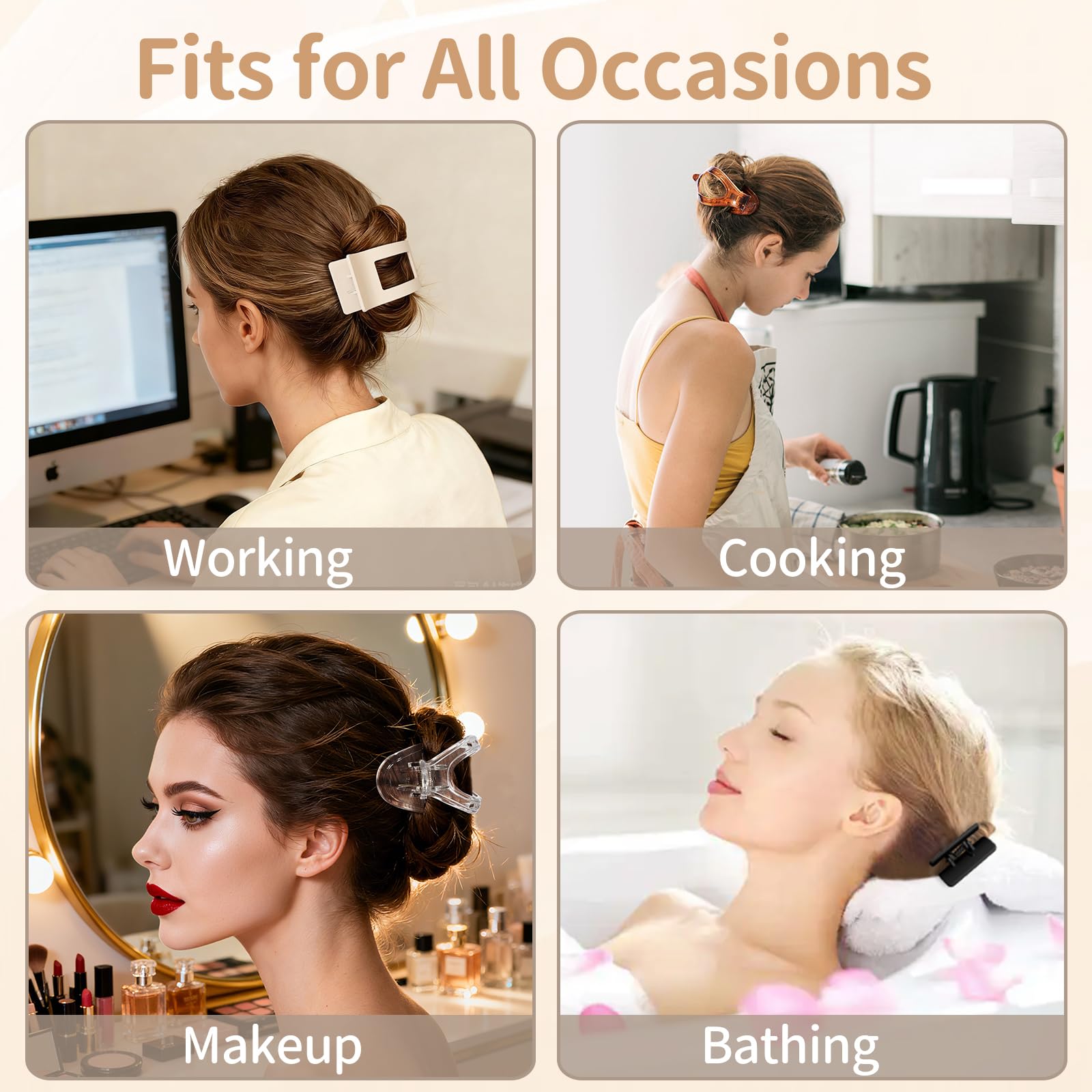 Artchita clips securing a full bun for reliable all-day styling