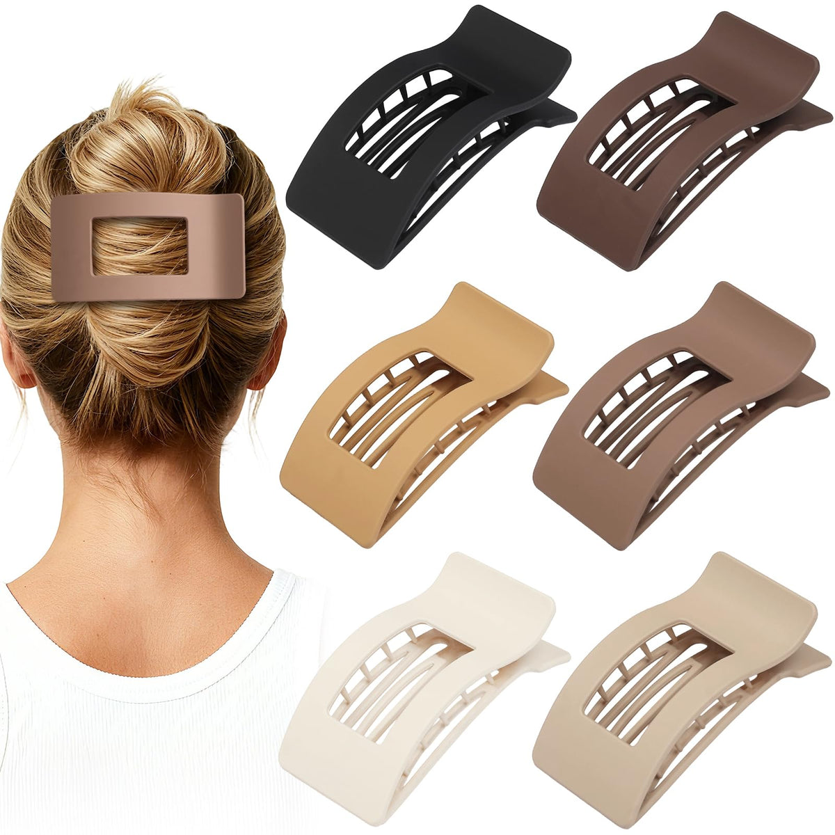 Artchita flat clips front packaging showing six brown matte colors and quick selection benefit