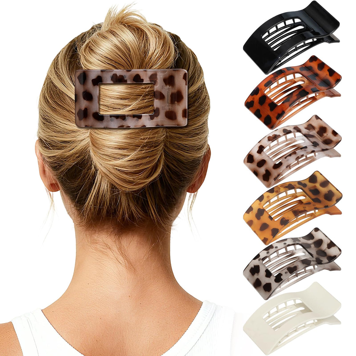 Artchita front packaging showing six matte tortoise clips for easy selection