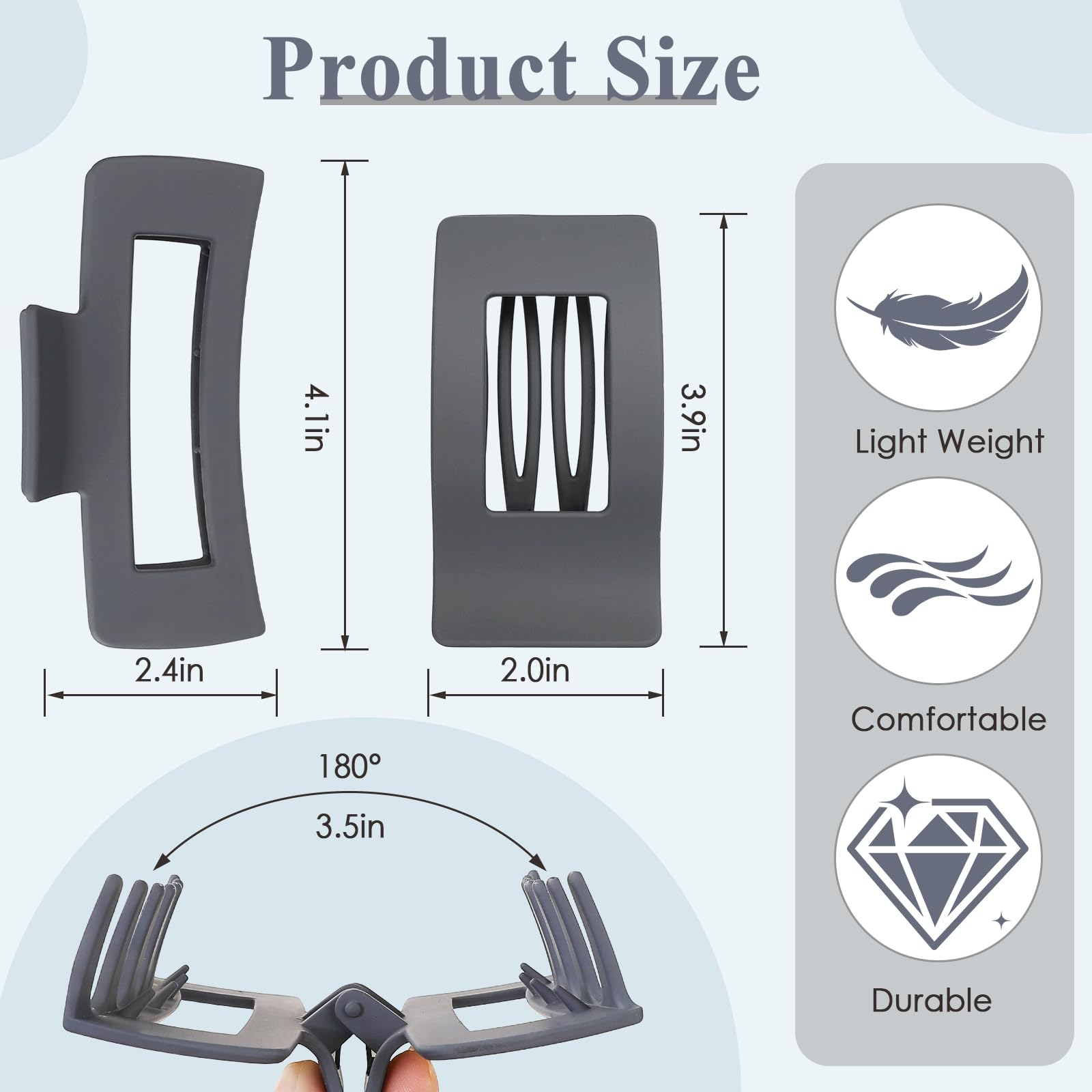Artchita hand holding clip to show size and easy handling benefit
