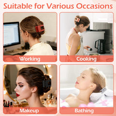 Artchita used to secure a bun showing firm clamping for thick hair styles
