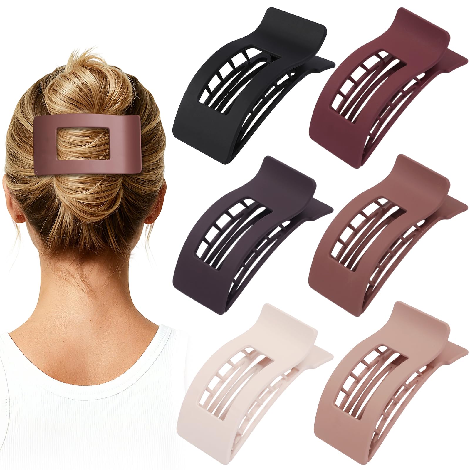 Artchita lifestyle image of woman using clip while working for hands-free convenience
