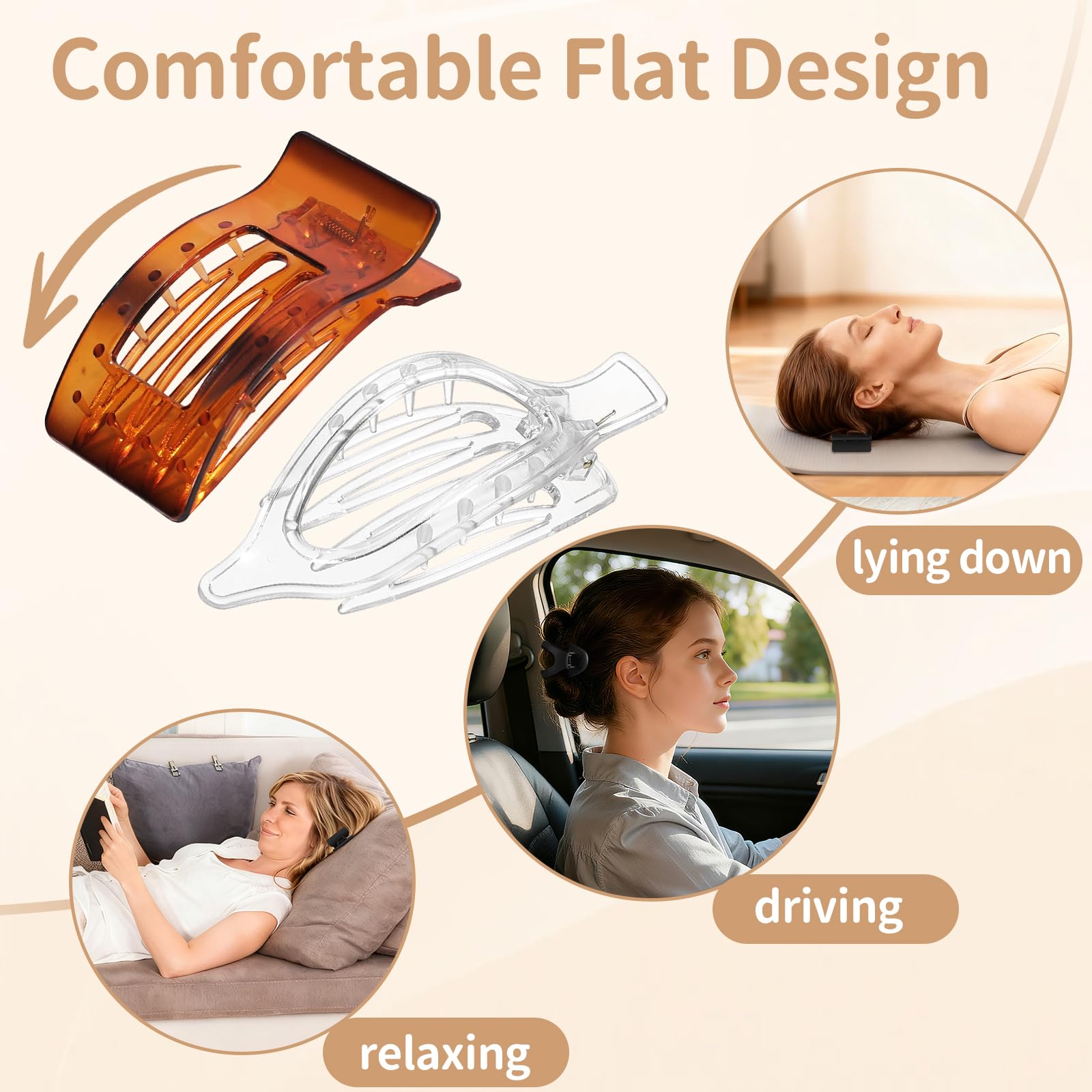 Artchita square clip held in hand to show size and comfortable handling