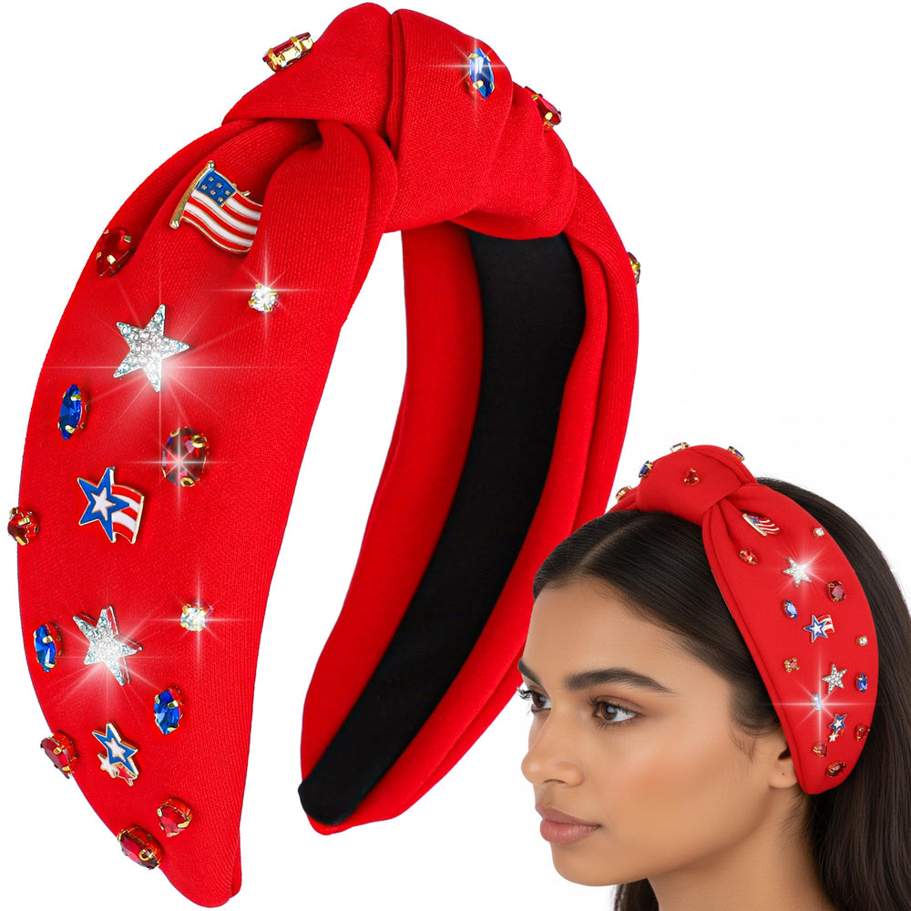 ArtCreativity front view showing red patriotic headband and charms, perfect for celebrations