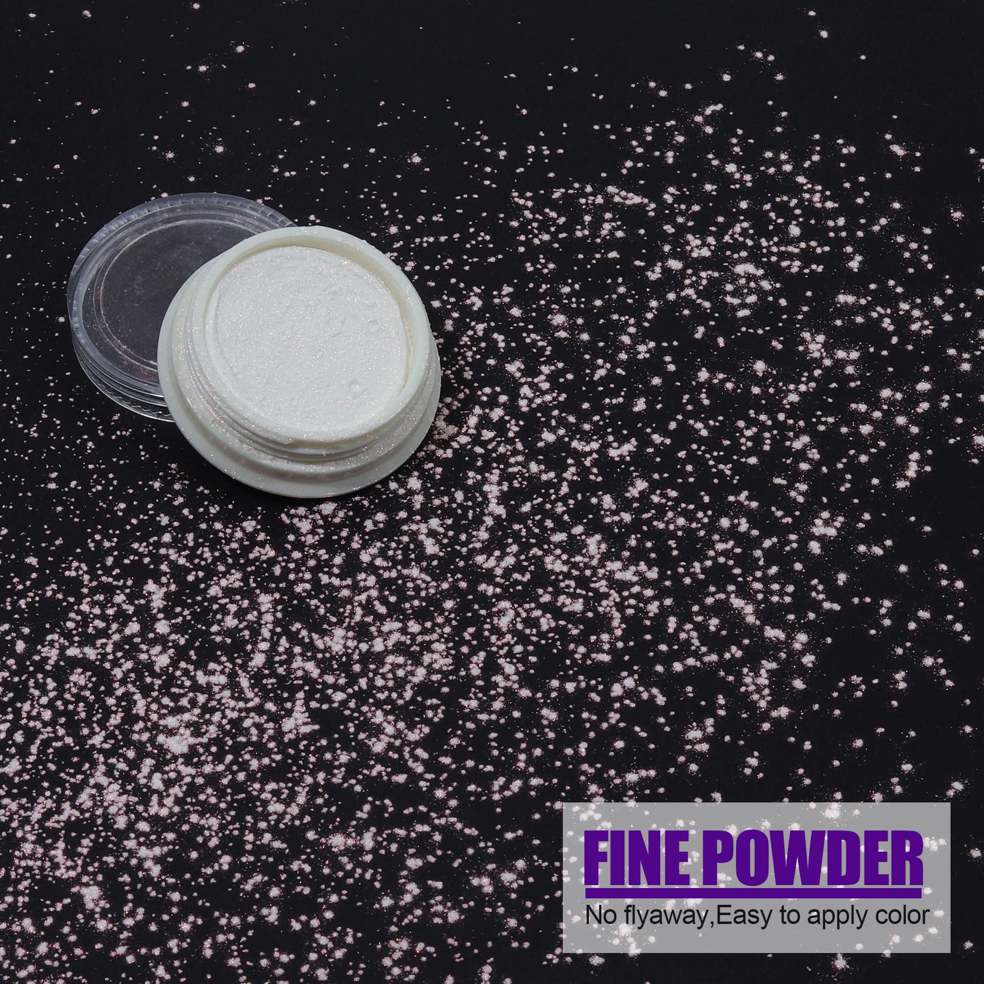 Artdone applying powder to a nail close-up, illustrating quick mirror finish