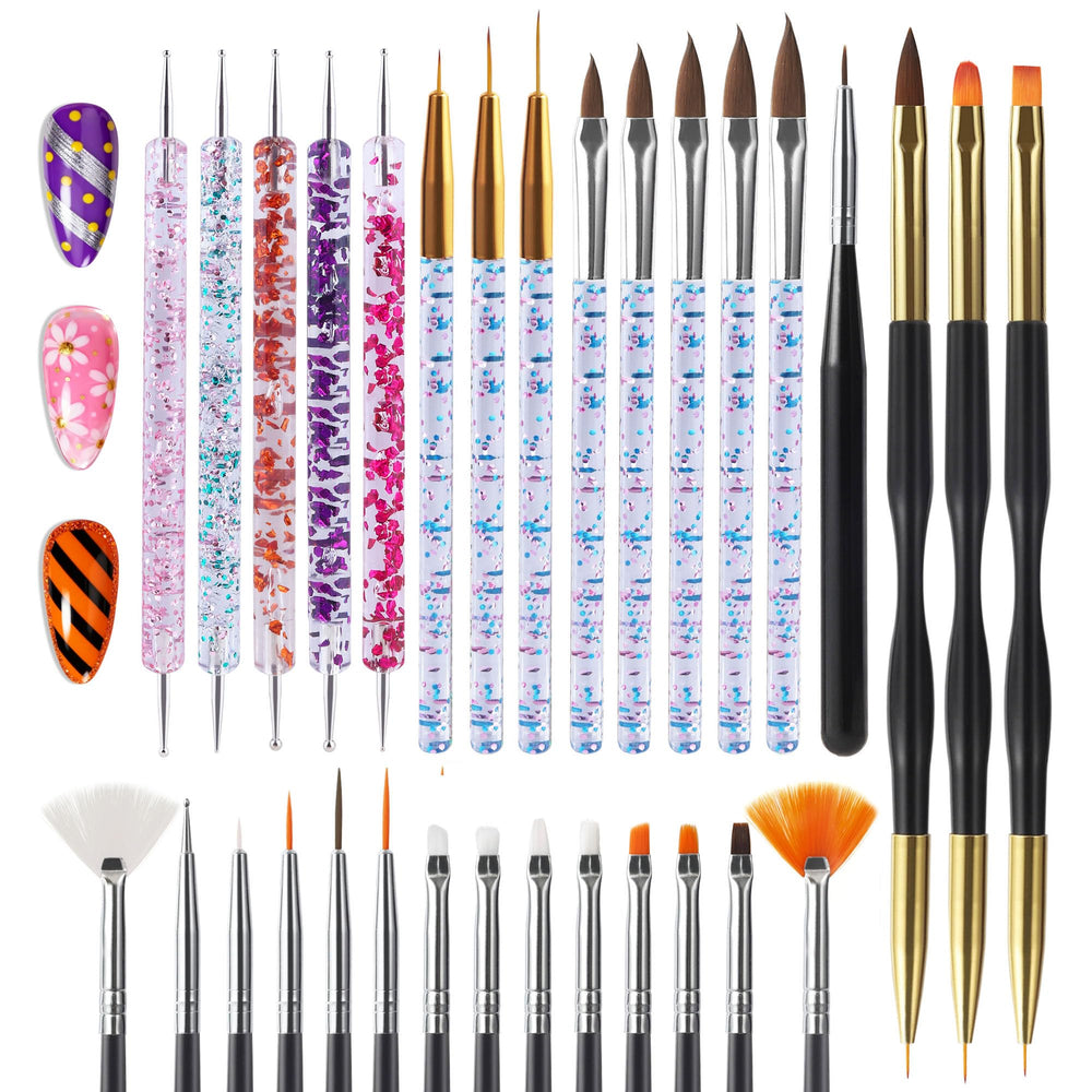 Artdone close-up of individual brush tips showing precise nylon filaments for fine detail