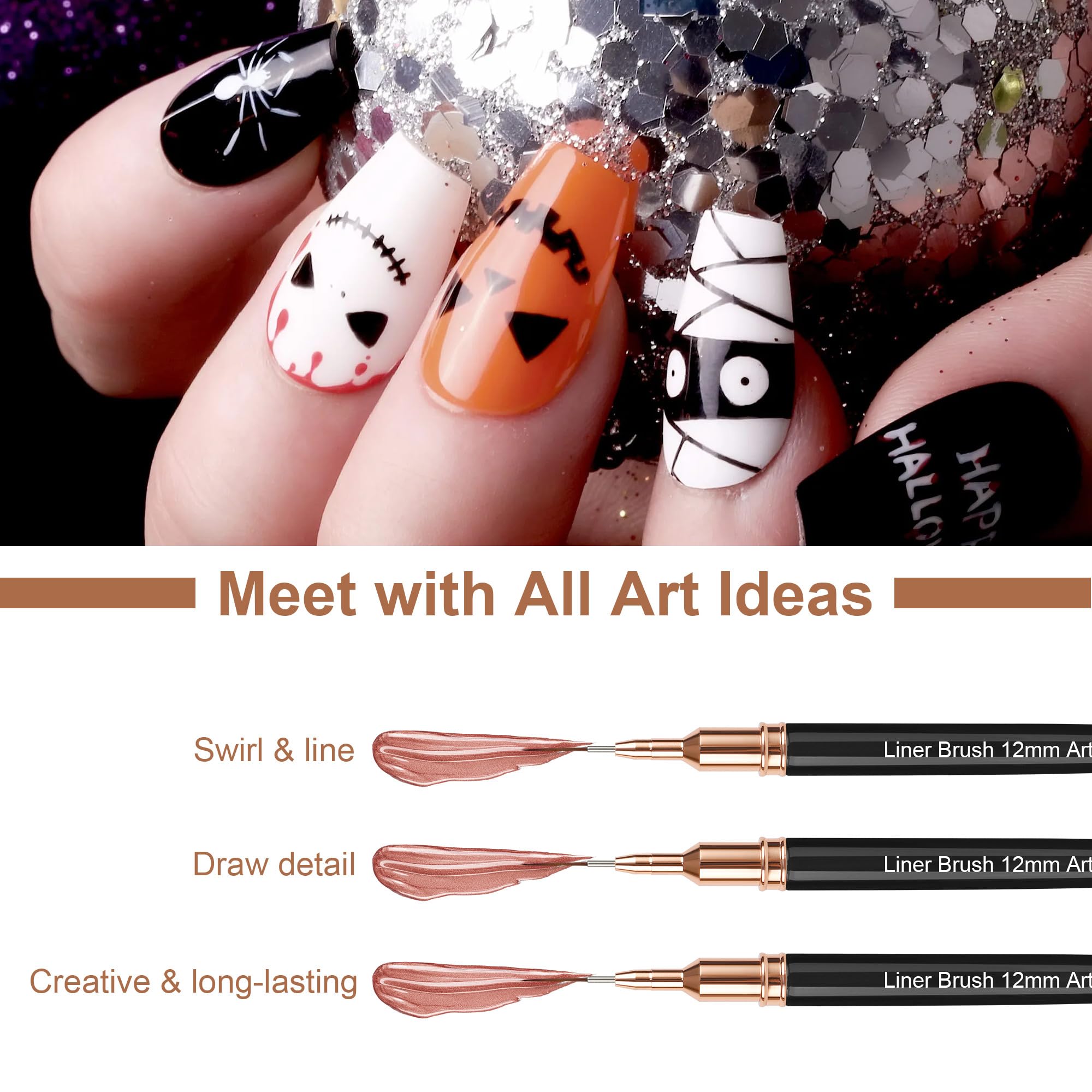 Artdone brushes painting a thin gel stroke showing clean line precision benefit