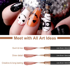 Artdone brushes painting a thin gel stroke showing clean line precision benefit